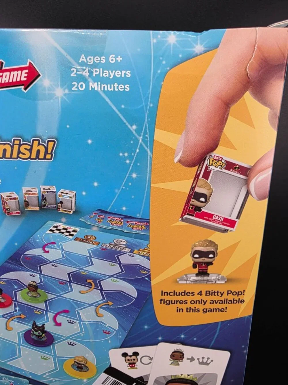 Disney Bitty Pop! Chase Game Funko Board Game 4 Exclusive Figures Ages 6+